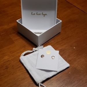 GORJANA 18KT gold plates small studding earrings